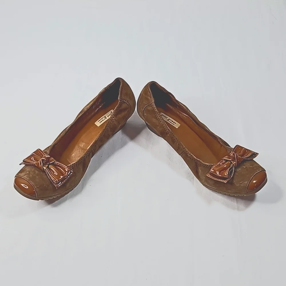 Paul Green Nola Wedge Brown Suede Square Toe Size 6.5